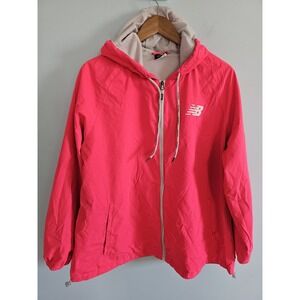 New Balance Bright Pink 2X Windbreaker Jacket With Hood Hiking